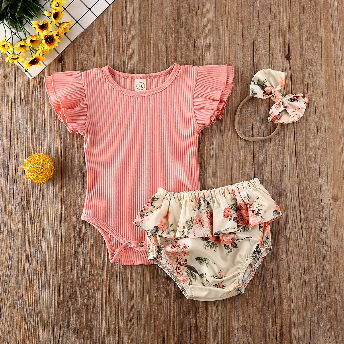 3Pcs Newborn Baby Girl Outfit – Juniorhaul